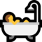 Person Taking Bath emoji on Microsoft